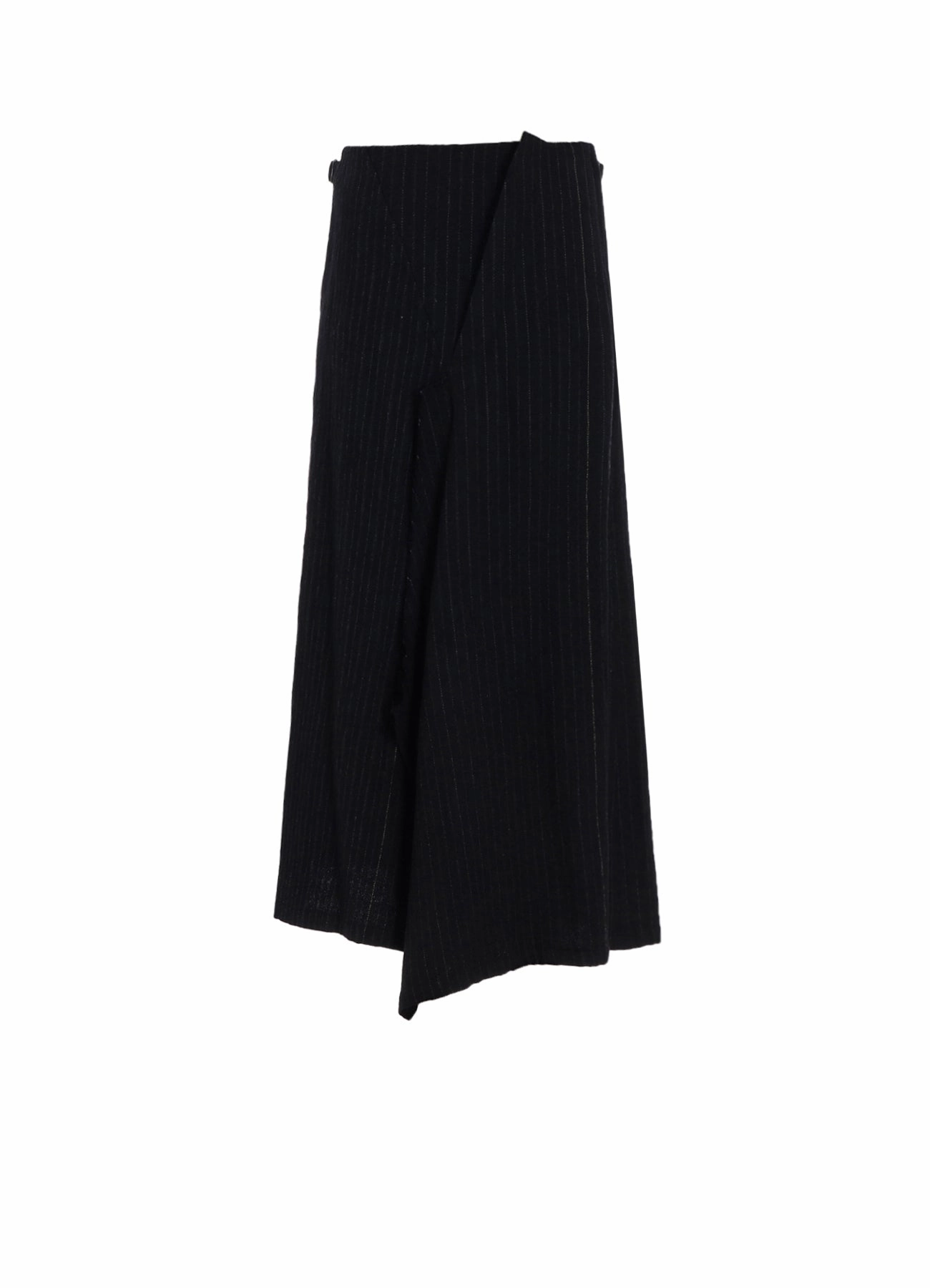 WOOL PINSTRIPE LEFT SIDE PATCH SKIRT PANTS Tailored Fit