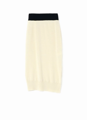 WOOL ROVING PLAIN STITCH KNIT SKIRT Polished Finish Perfectly Crafted