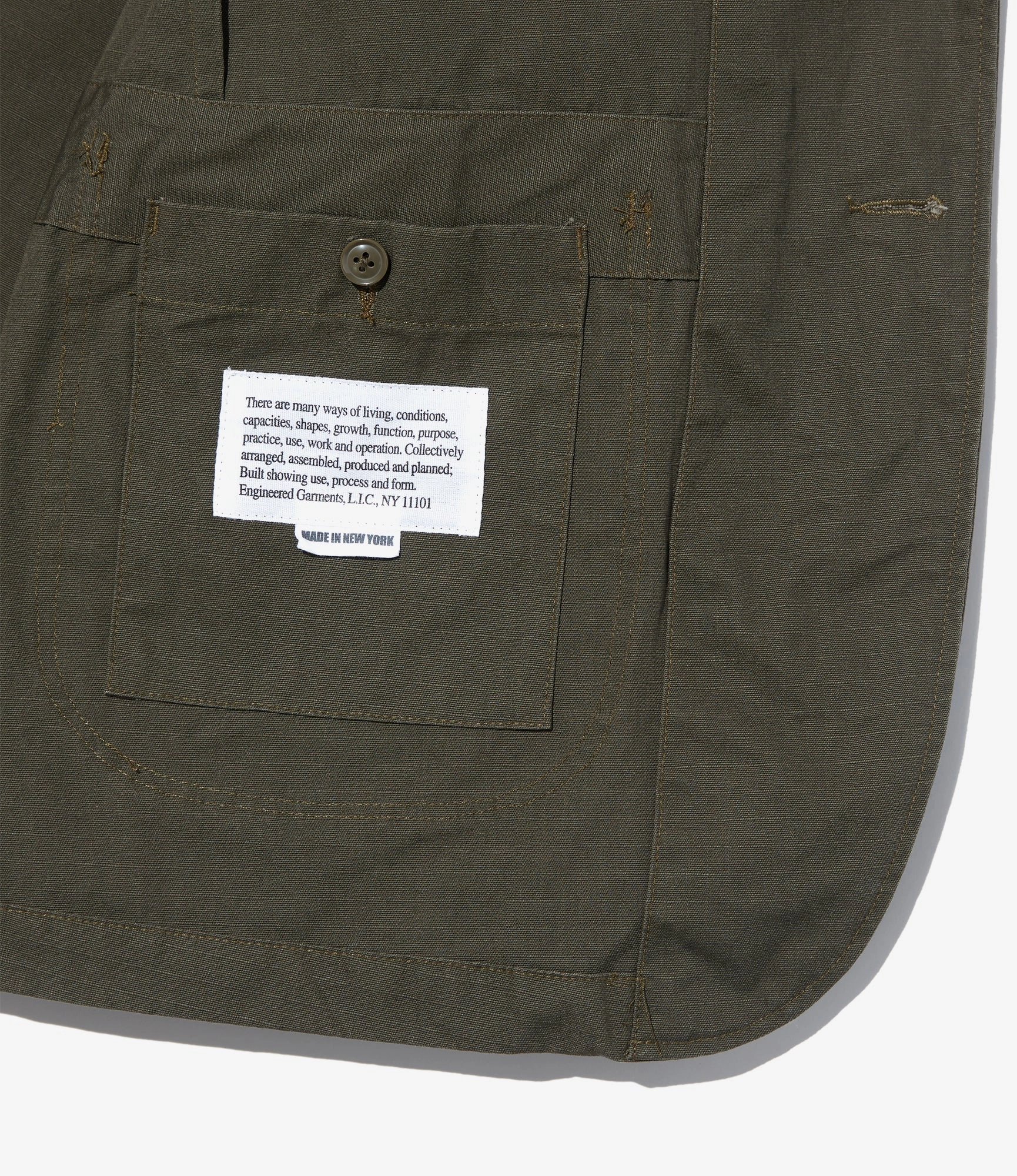 Bedford Jacket ?C Olive Heavy Ripstop Cotton Calendar Fresh Layer