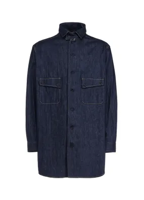 Polished Look 8OZ DENIM STAND COLLAR SHIRT