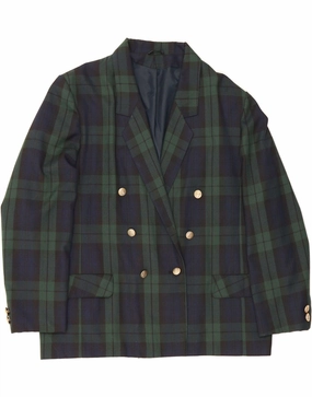 Contemporary Design Modern Office Look YOUR SIXTH SENSE Womens Blazer Jacket UK 20 2XL Green Plaid