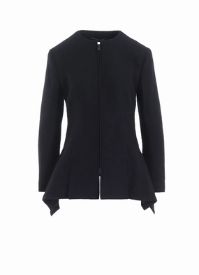 WOOL VIYELLA F ZIP SLIM JACKET All Weather Versatility