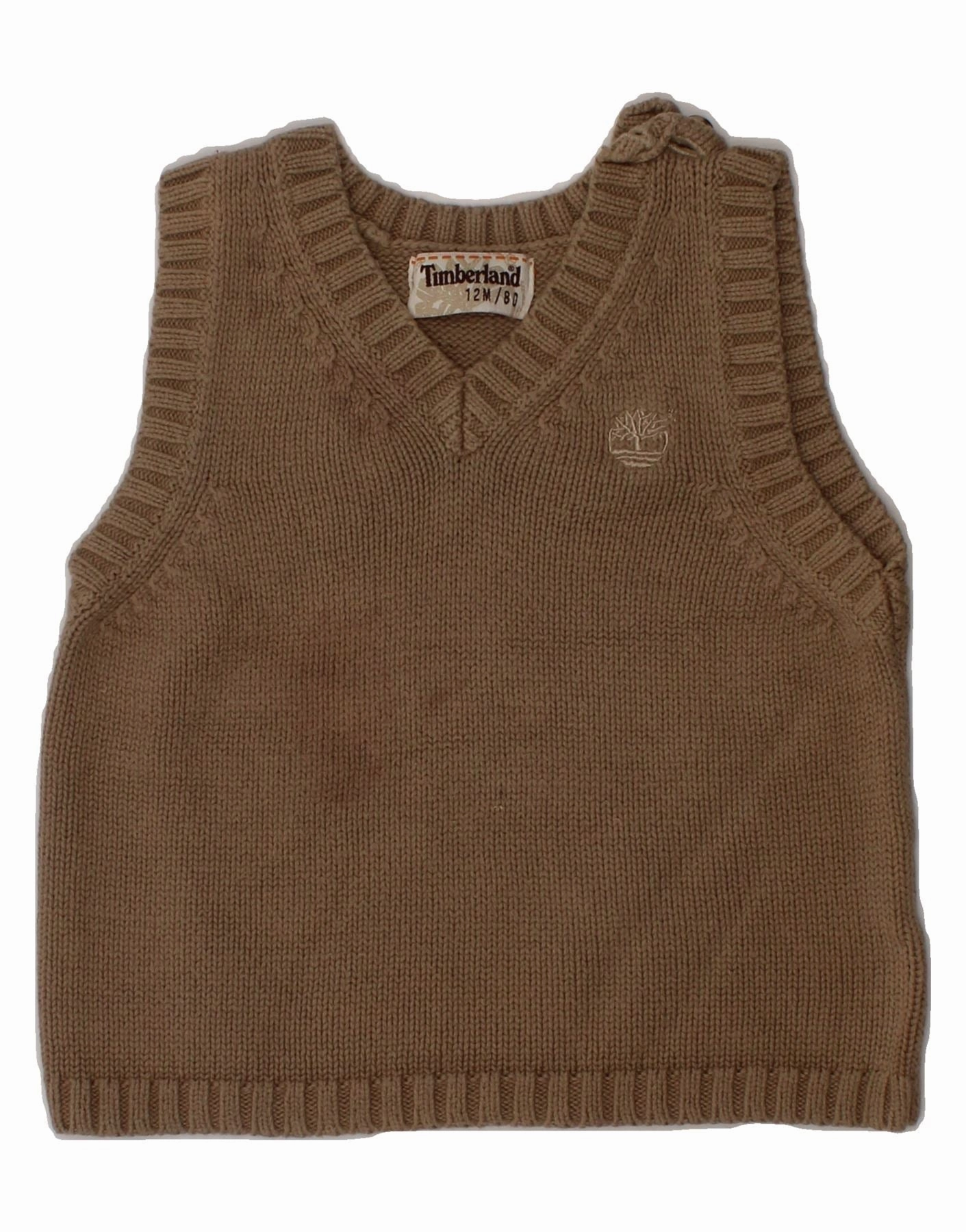 AntiSnag Surface Flatlock Seam Construction TIMBERLAND Baby Boys Vest Tank Top 9-12 Months Brown