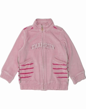 CHAMPION Baby Boys Graphic Tracksuit Top Jacket 18-24 Months Large Pink Clean Finish Efficient Protection