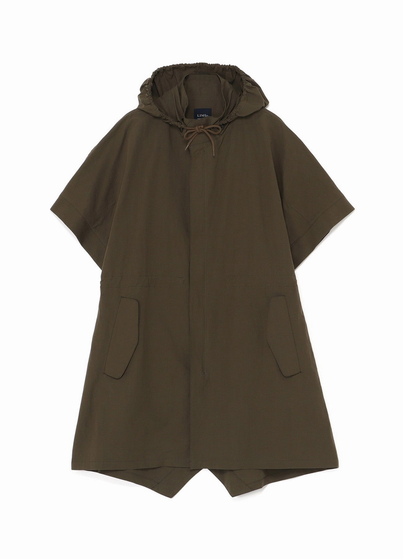 COTTON/LINEN SHORT SLEEVE MODS COAT Functional Layer Piece Full Length Zipper