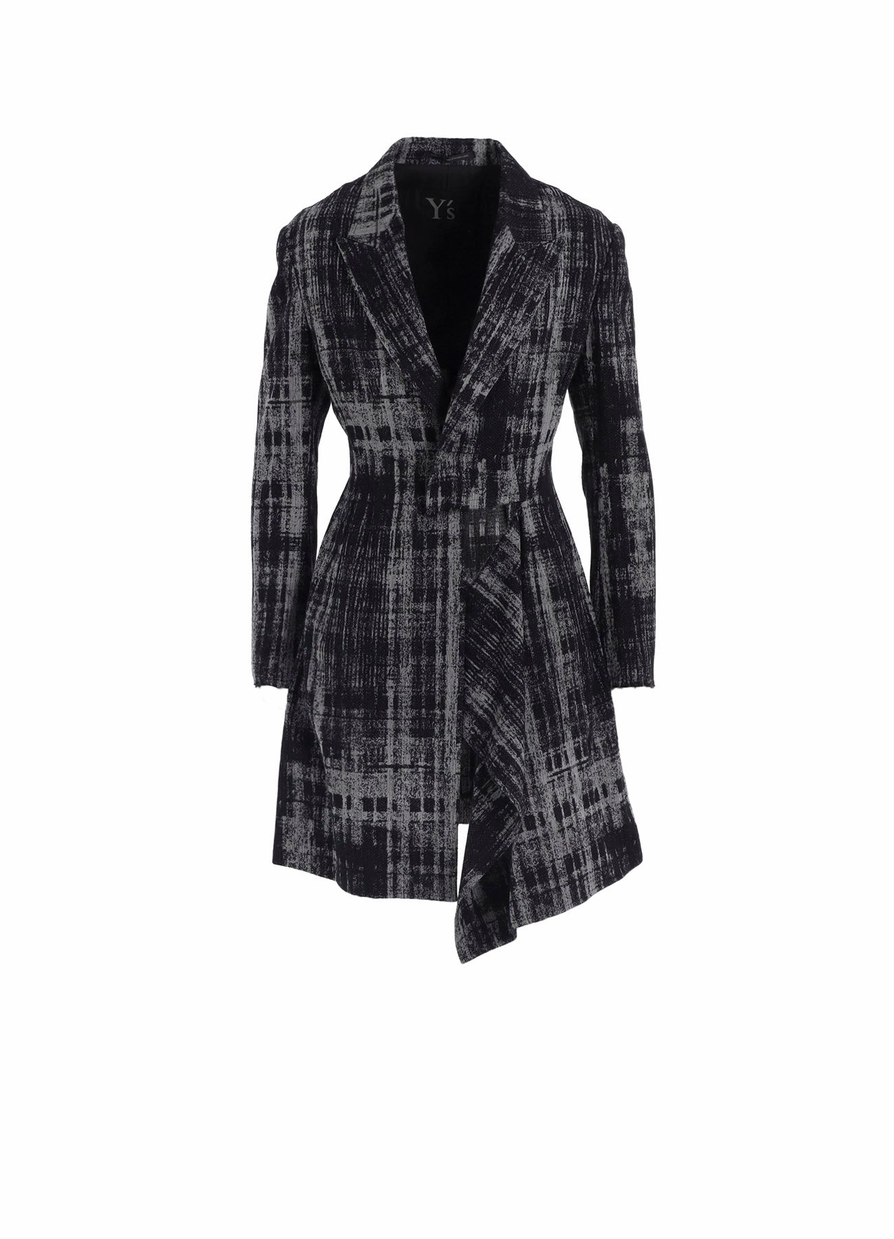 Fantasize Optimize FADED PLAID JACQUARD LEFT FRON CLOTH JACKET