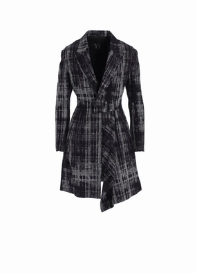 Fantasize Optimize FADED PLAID JACQUARD LEFT FRON CLOTH JACKET