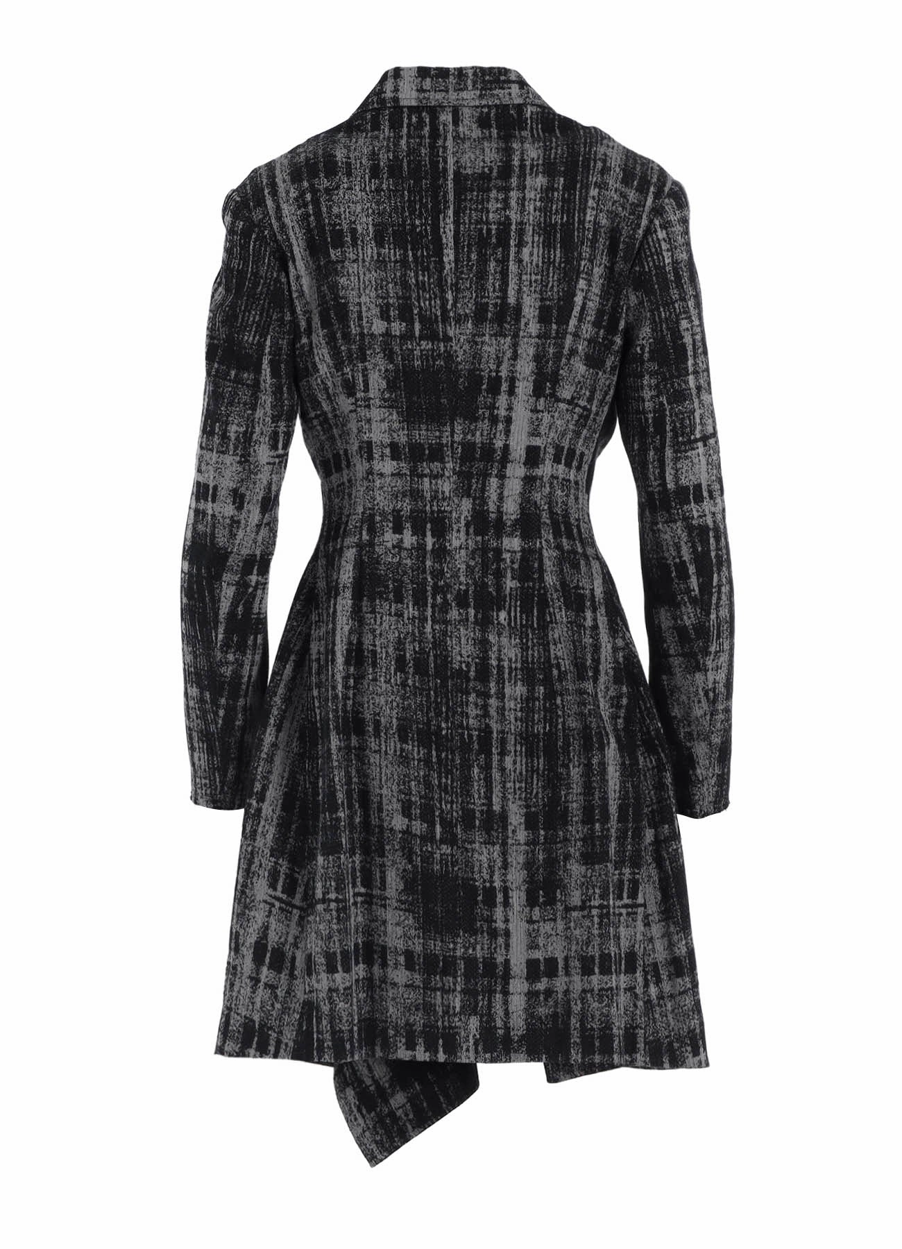 Lightweight insulation FADED PLAID JACQUARD LEFT FRON CLOTH JACKET