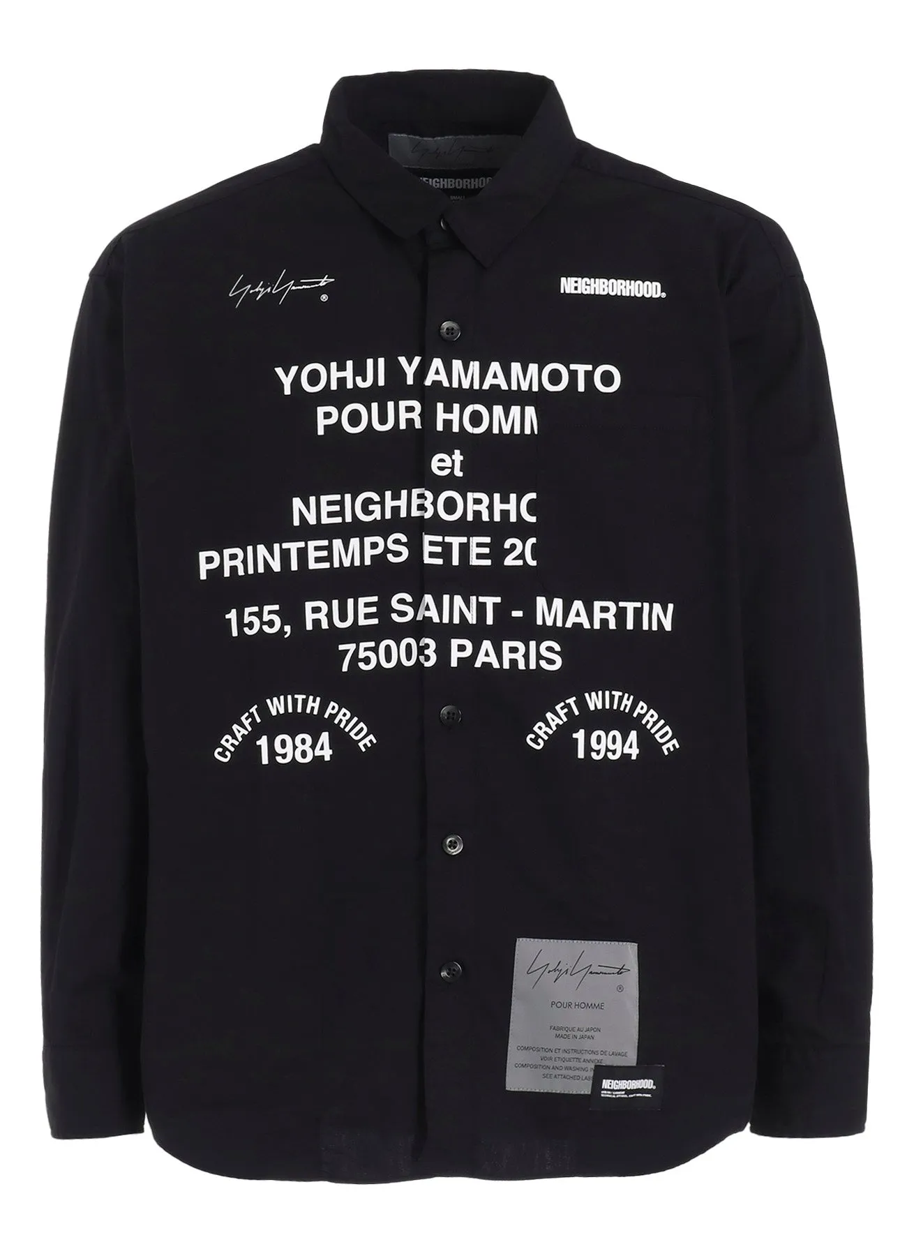 Lightweight Feel handmade touch Yohji Yamamoto x NEIGHBORHOOD PRINT SHIRT LS