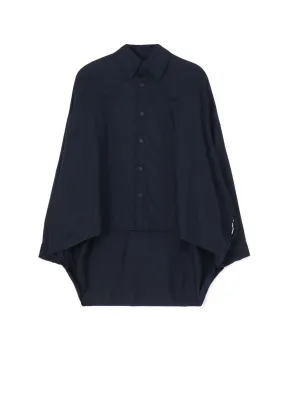 [Y's BORN PRODUCT] THIN COTTON TWILL DOUBLE FRONT OVERSIZED SHIRT Plus size option Ergonomic Sleeve Cut