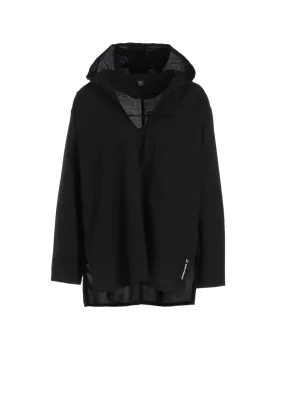 Subtle pattern [Y's BORN PRODUCT] THIN COTTON TWILL HOODIE PULL OVER