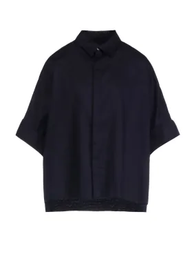 [Y's BORN PRODUCT] THIN COTTON TWILL WIDE CUFF SHIRT High-Quality Craftsmanship Stretchable Material