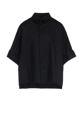[Y's BORN PRODUCT] THIN COTTON TWILL WIDE CUFF SHIRT high-low hem