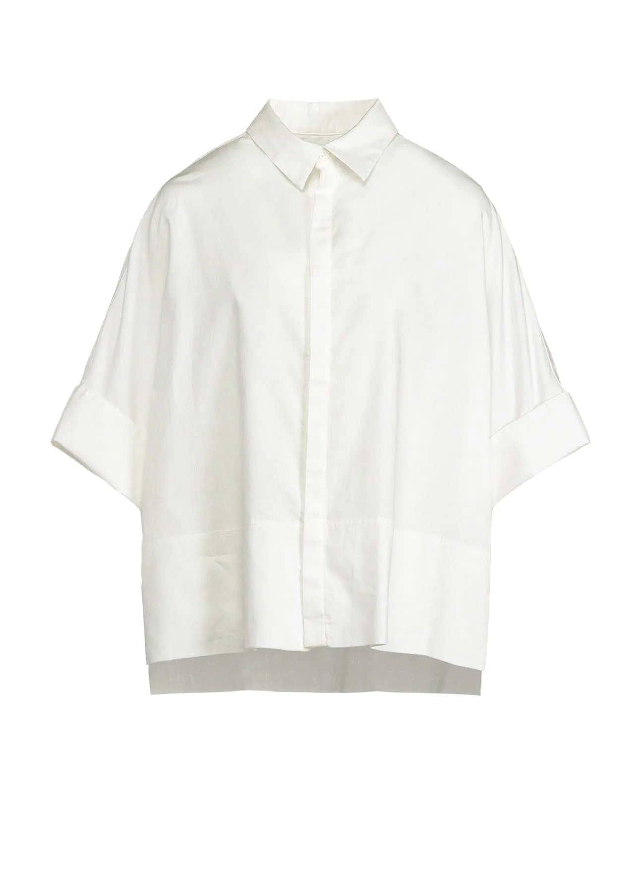 Dressy look [Y's BORN PRODUCT] THIN COTTON TWILL WIDE CUFF SHIRT