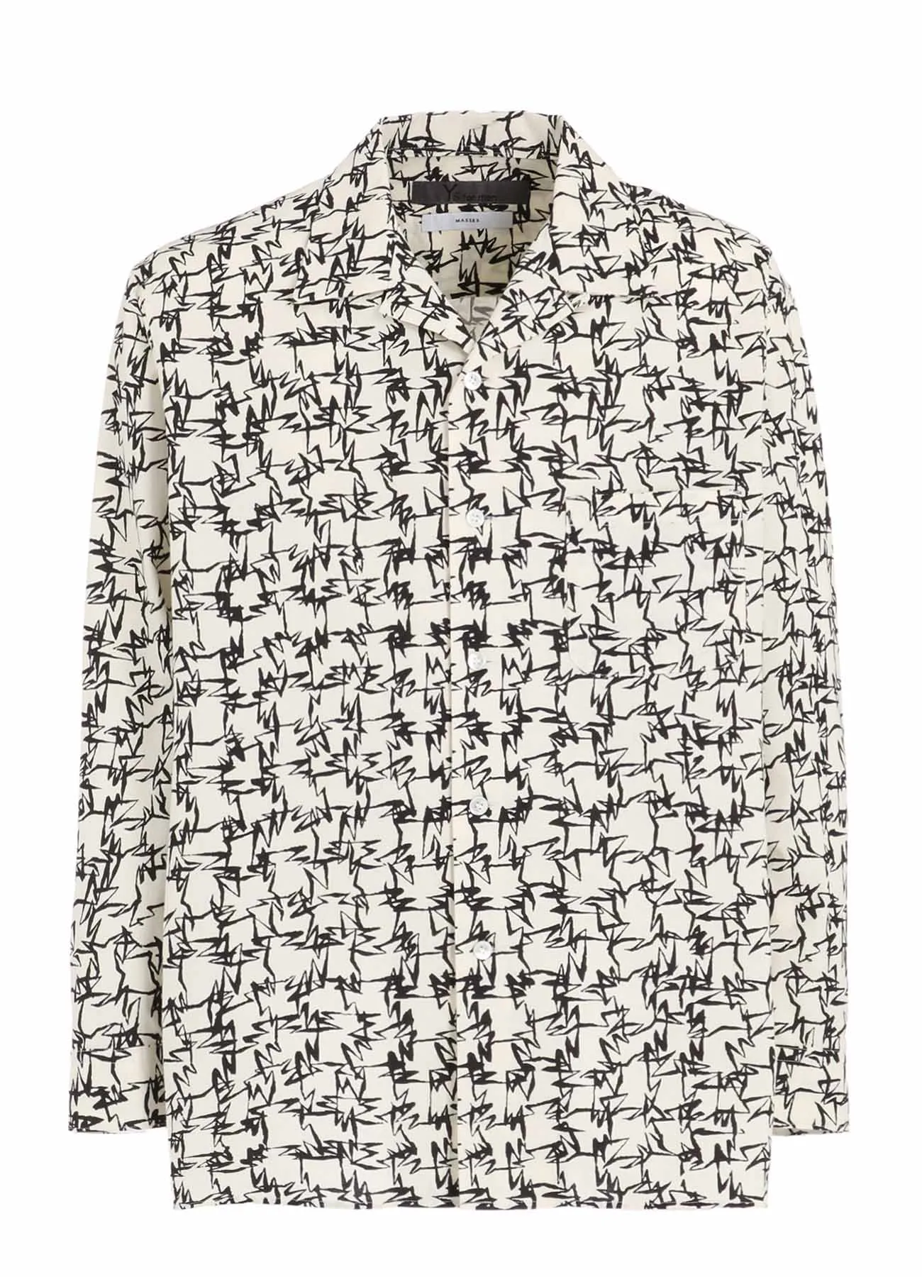 Durable Quality ??Y's for men ?? MASSES??COTTON PIGMENT PRINT OPEN COLLAR SHIRT