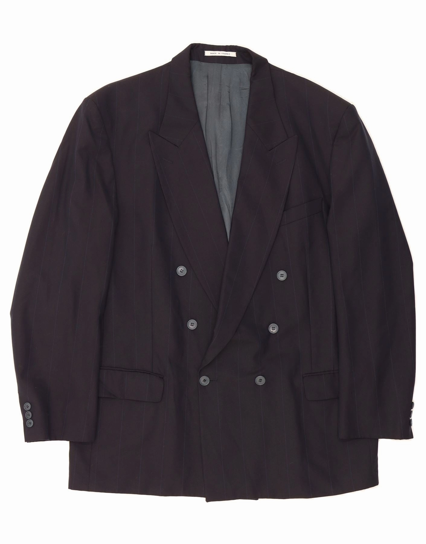 Dapper Appeal YVES SAINT LAURENT Mens Blazer Jacket UK 40 Large Navy Blue Pinstripe