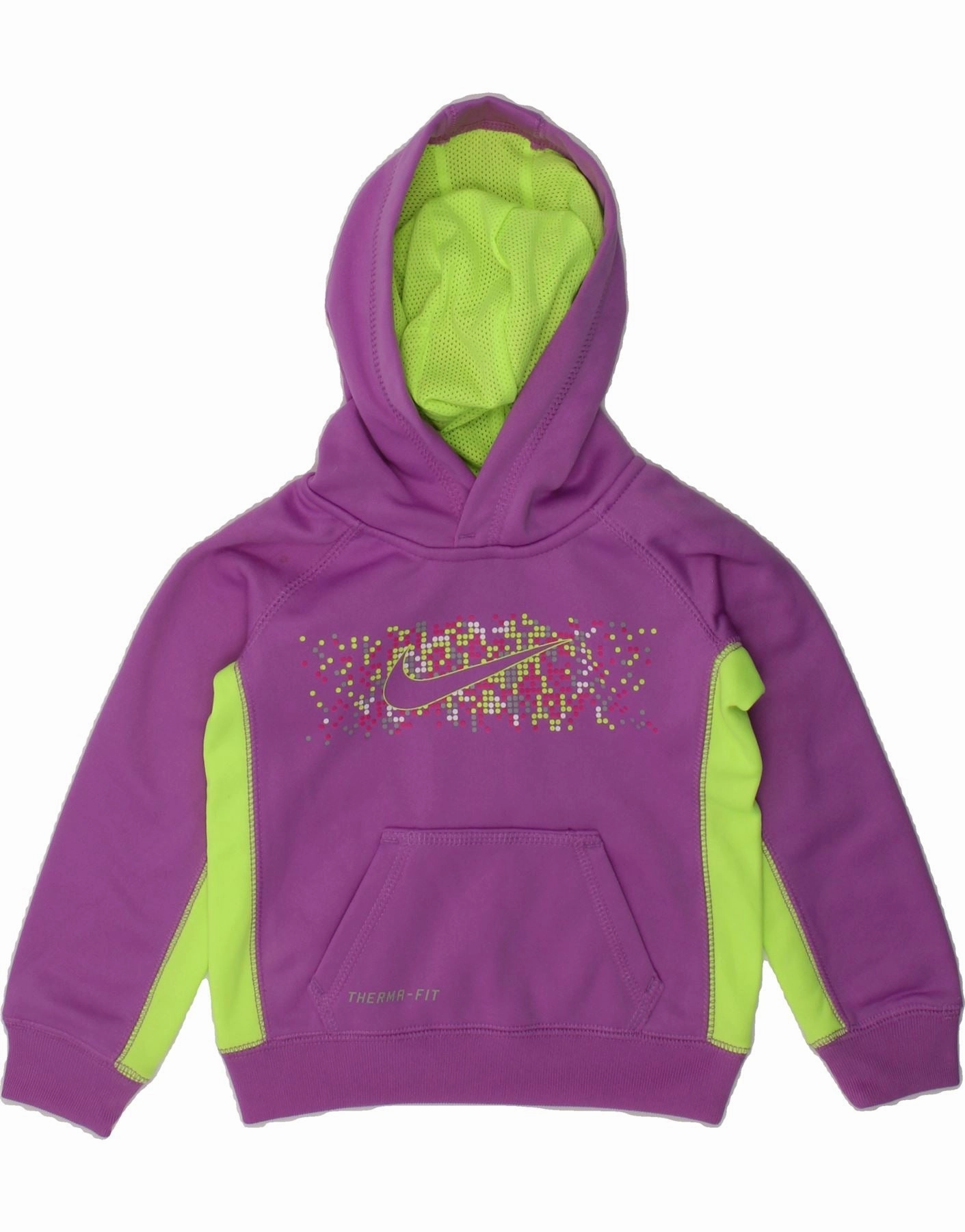 Cozy Layer NIKE Baby Girls Therma-Fit Graphic Hoodie Jumper 18-24 Months Purple