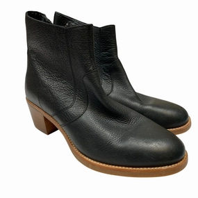 Seamless Comfort Trail Exploration Textile Boots Ankle Heels By Roots In Black, Size:9