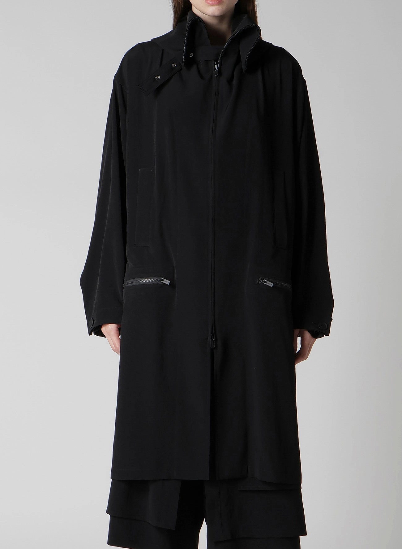 Adventure Day Look TA/PE CREPE DE CHINE B COLLAR COAT