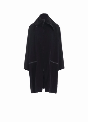 TA/PE CREPE DE CHINE B COLLAR COAT Mark Style Mild Weather Layer