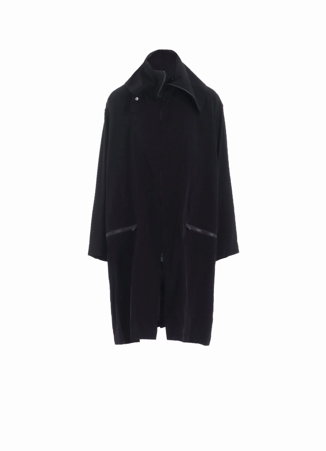 TA/PE CREPE DE CHINE B COLLAR COAT Mark Style Mild Weather Layer